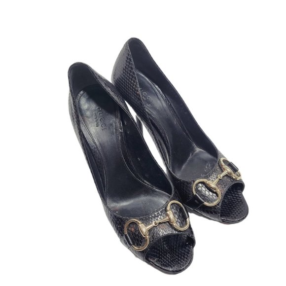 Gucci Gisele Peep Toe Pumps - Picture 4 of 8